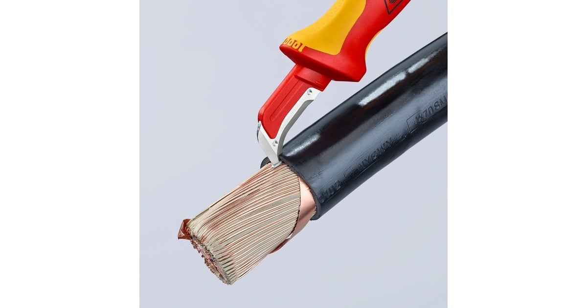 KNIPEXOntmantelingsmes 9855SB  (Rood/geel, 180 mm)