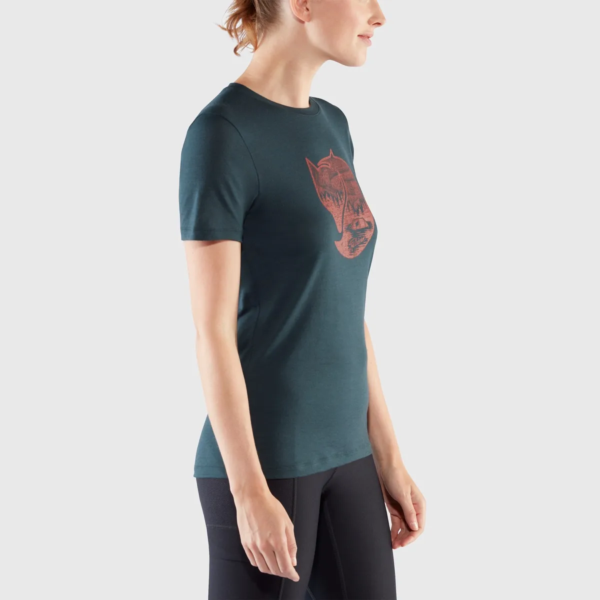 Fjällräven Women's Abisko Wool Fox SS Patina Green/Terracotta Brown