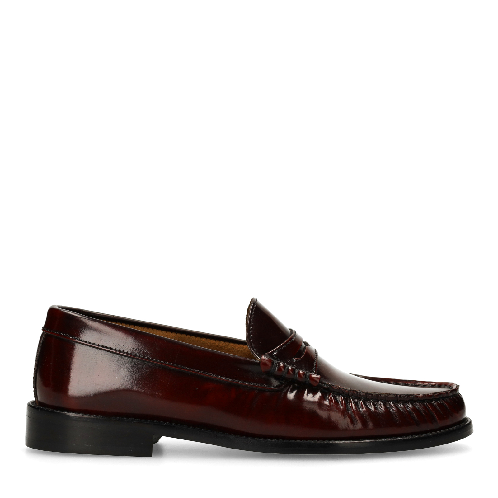 Burgundy leren loafers