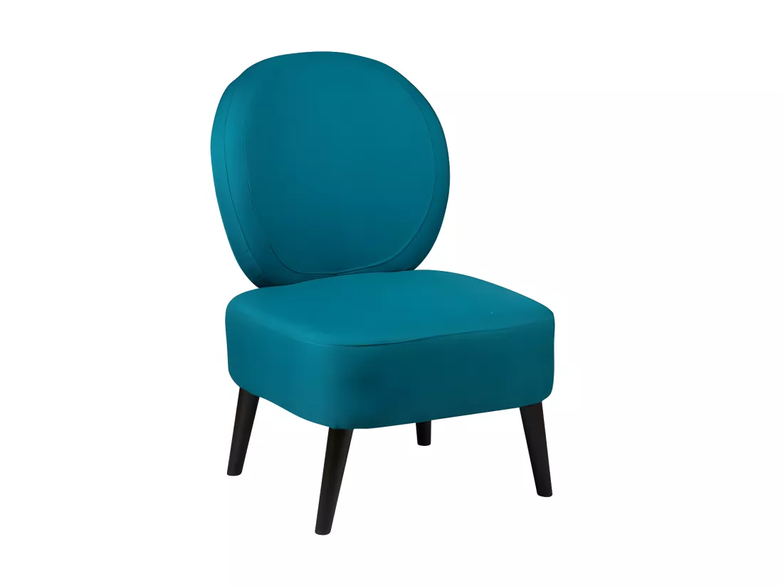 Fauteuil crapaud Tissu bleu canard - BANGKOK