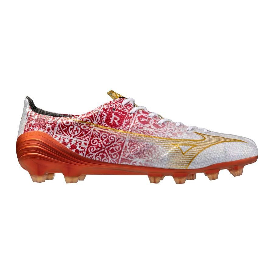 Mizuno Alpha Made in Japan FG/AG Sergio Ramos 4 Vol. lll - Blanc/Doré/Rouge ÉDITION LIMITÉE