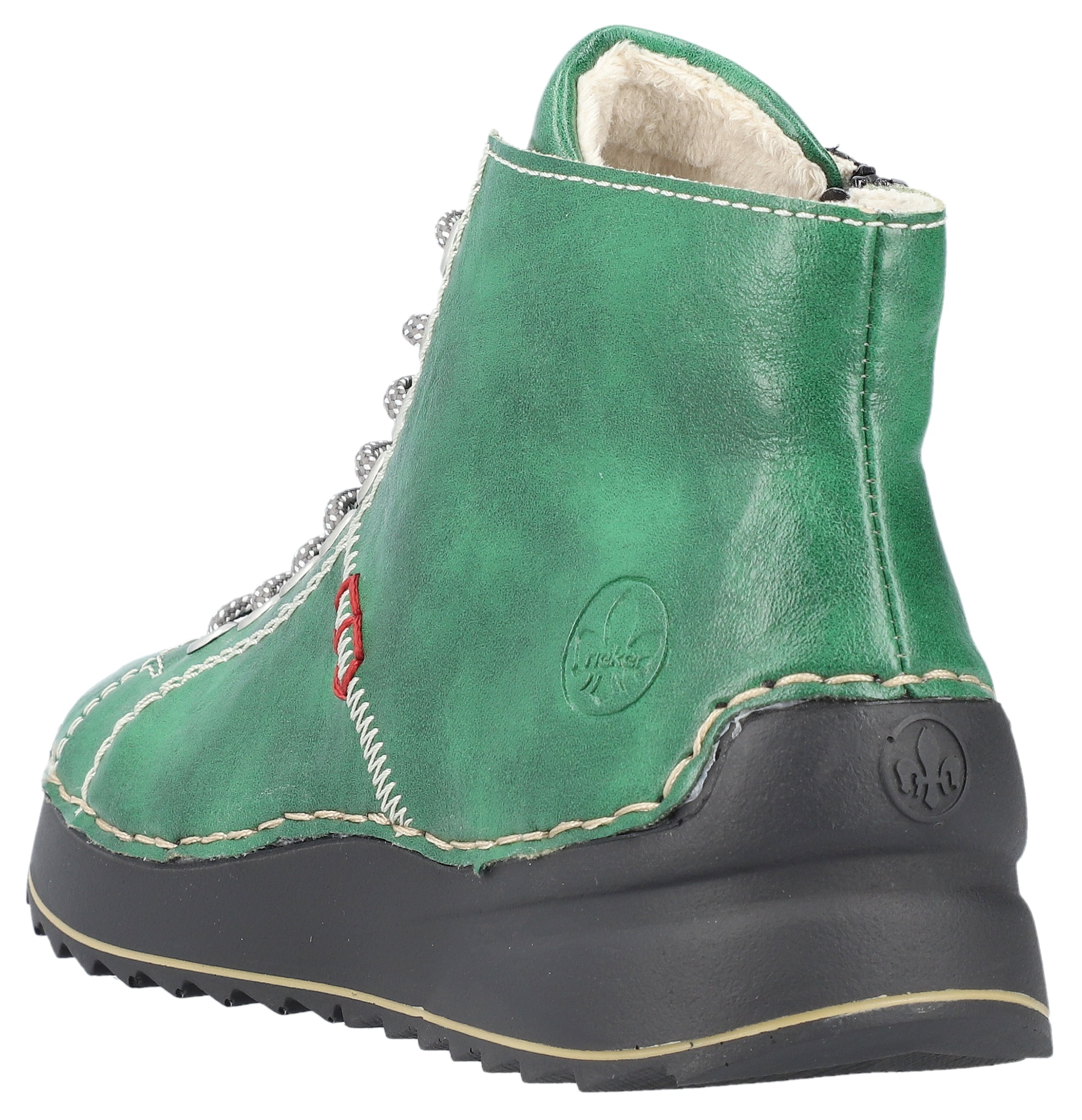 Rieker Schnürboots  Schnürstiefelette, High Top Sneaker, Plateauboots mit Profilsohle