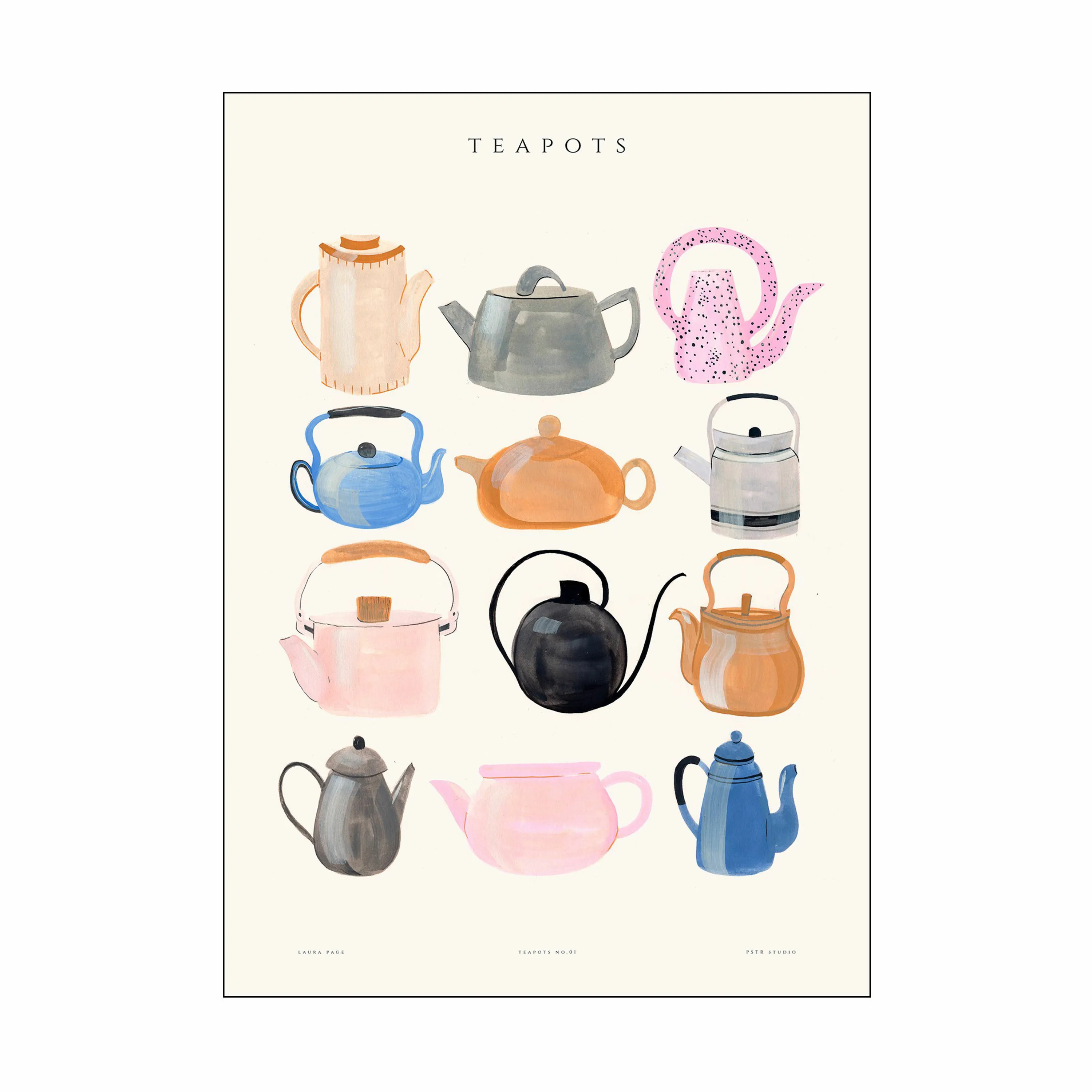 Poster&Frame Plakat - Laura Teapots