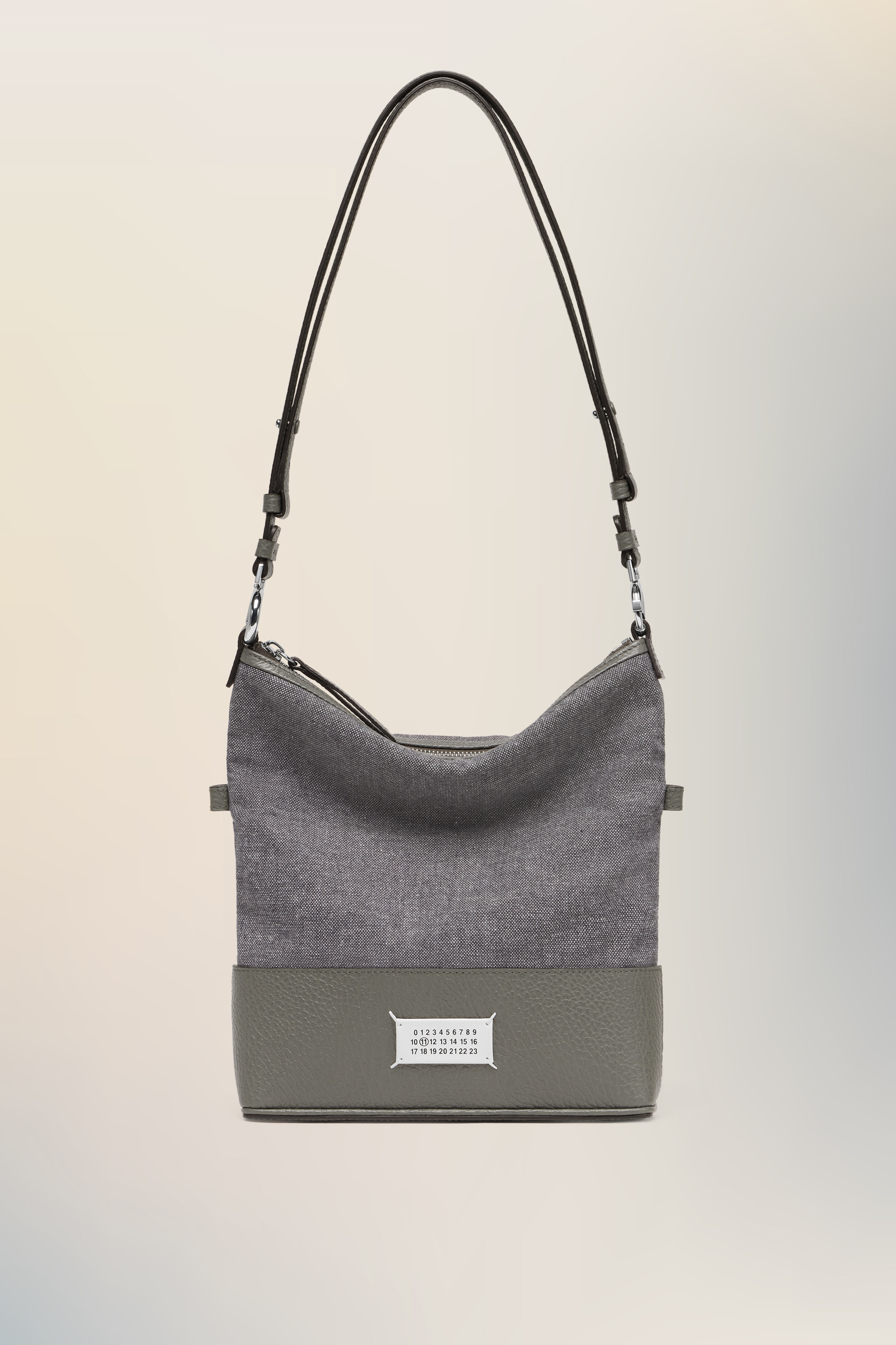 Sac bandoulière 5AC hobo small gris Gris caillou