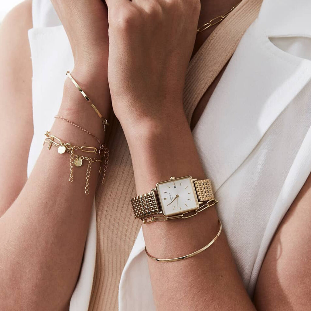 Montre Rosefield The Boxy Blanc