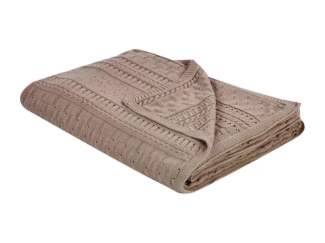 Couvre-lits DAULET Coton 150 x 200 cm Marron