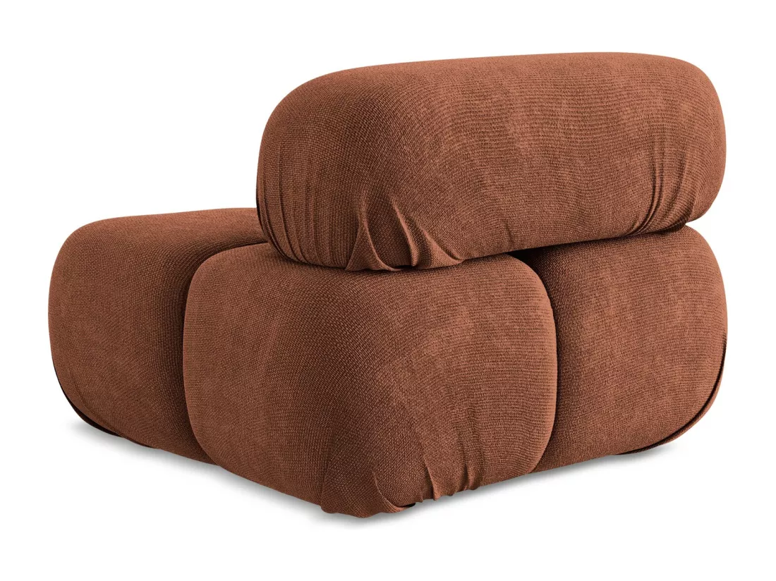 Fauteuil en Chenille - terre cuite - LOKUA