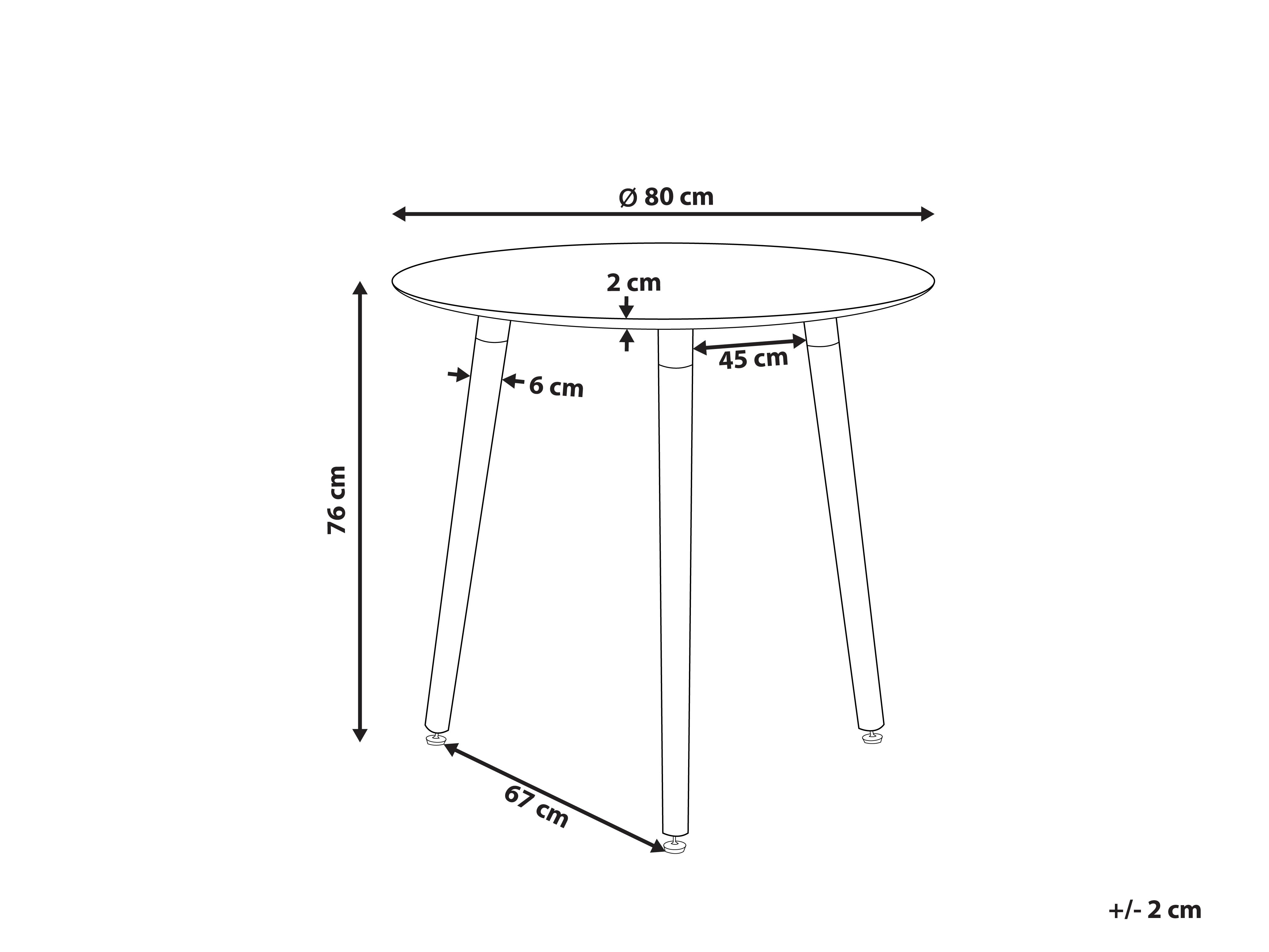 Eettafel BOMA Wit 80 cm 80 cm