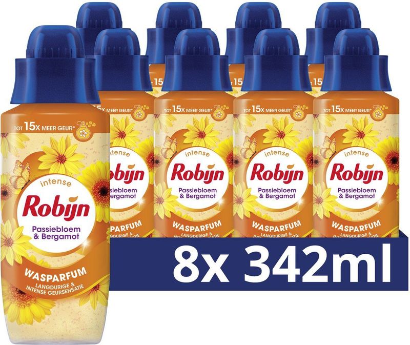 Robijn - Wasparfum - Passiebloem & Bergamot - 8x 324 ml