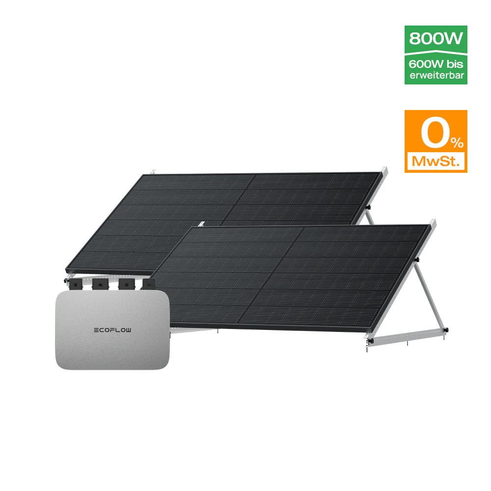 EcoFlow PowerStream Balkonkraftwerk 800W - 400W Starres Solarpanel