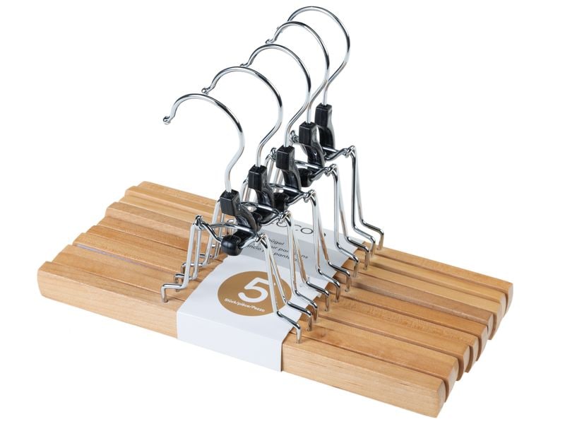 COCON Hosenbügel, 5 Stück Platzsparende Kleiderbügel für Hosen