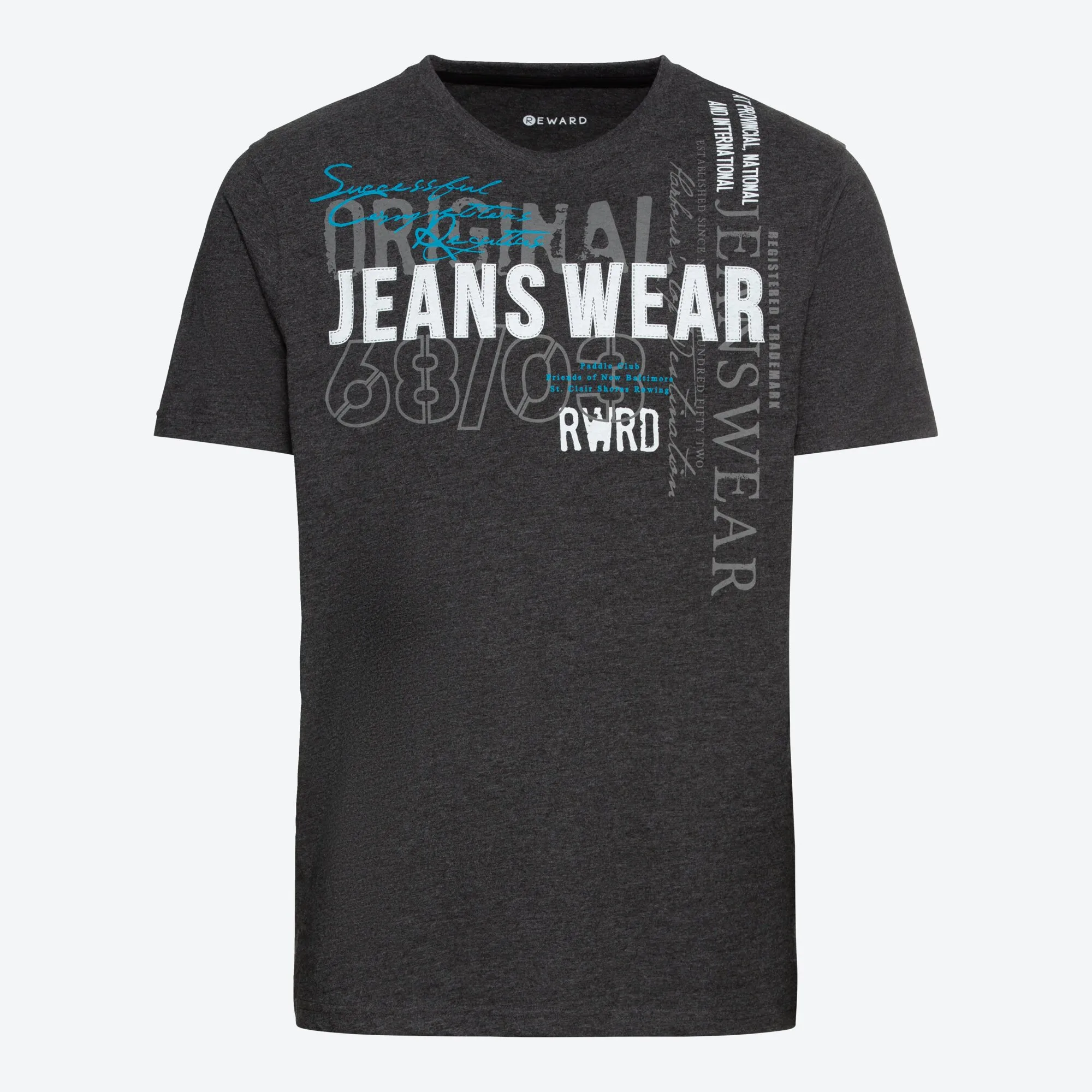 Herren-T-Shirt mit Schriftzügen