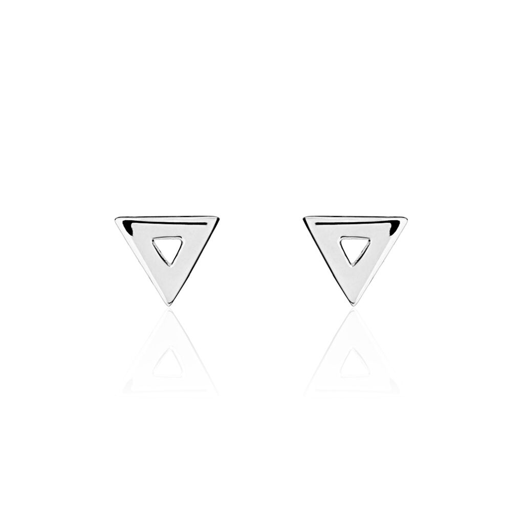 Boucles D'oreilles Puces Severine Argent Blanc
