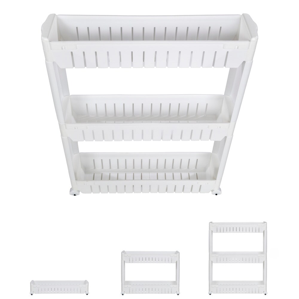 tectake® Nischenregal, 3 Ebenen, leicht zu reinigen, 54 x 12 x 71 cm