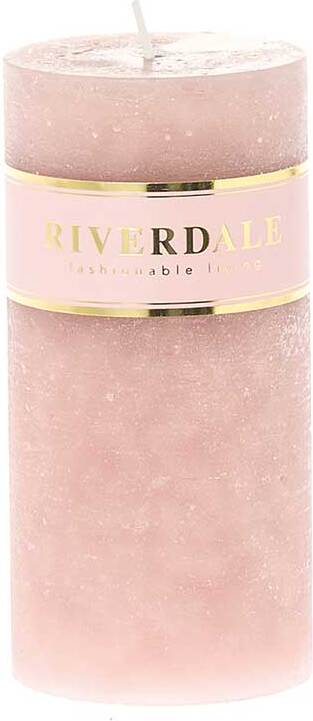 Riverdale stompkaars Pillar roze 60 uur D 7 H 14 cm