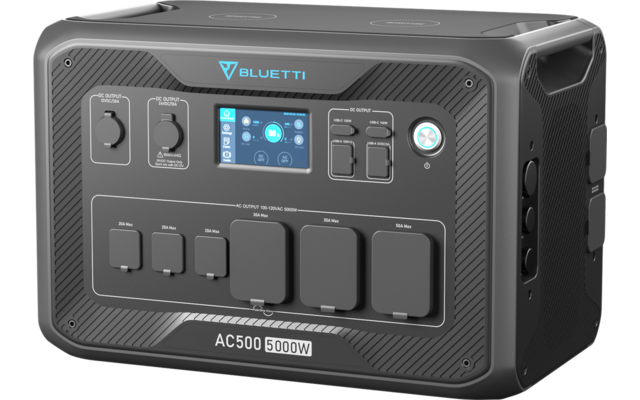 BLUETTI AC500-Gray-EU tragbare Powerstation mit integriertem Wechselrichter 5000 W