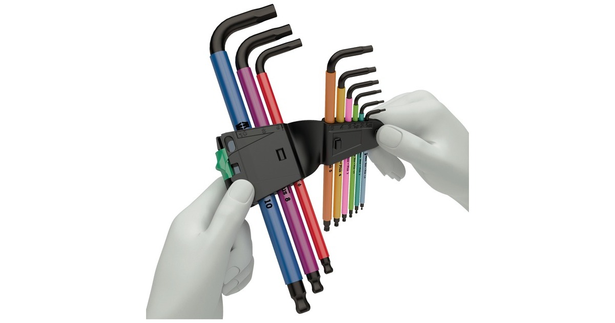 WeraInbussleutelset 950/9 Hex-Plus Multicolour 1 SB  (9-delig, 1.5mm tot 10mm)