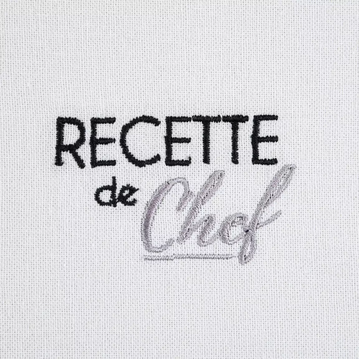Lot de 2 serviettes coton (40 x 40 cm) Duo Gris foncé
