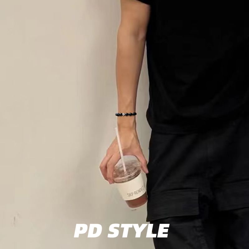 Elnge - Kruis Edelsteen Kralen Armband