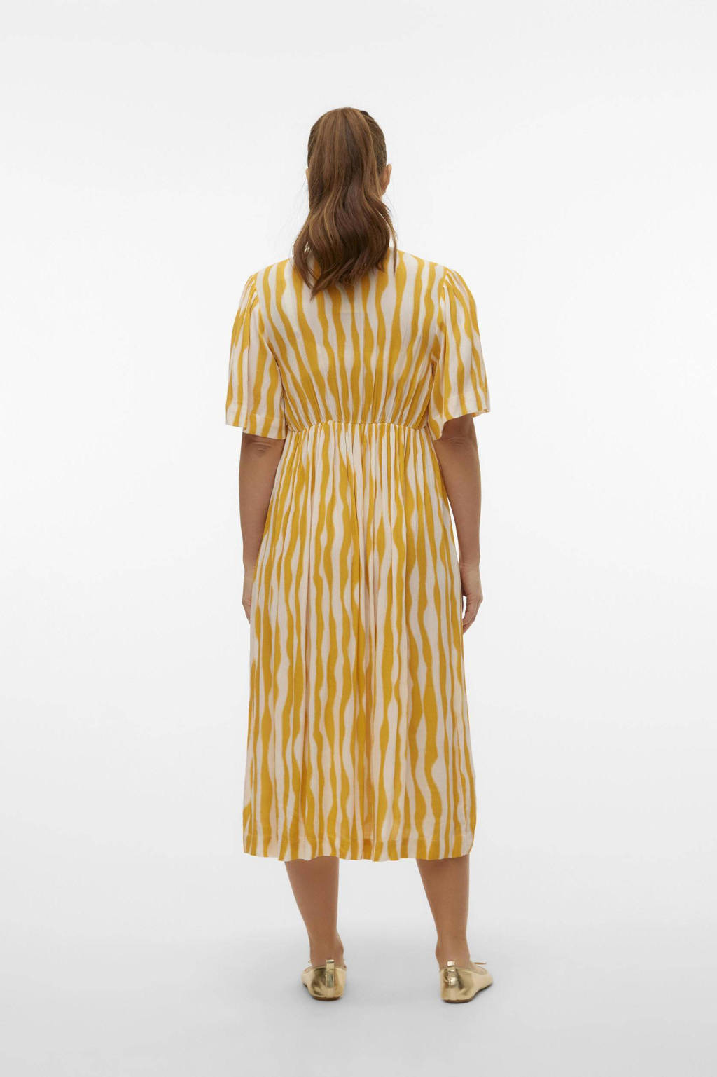 MAMALICIOUS zwangerschapsjurk MLPOLLY met all over print geel/offwhite