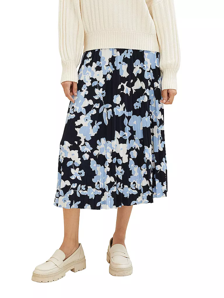 TOM TAILOR Plisseerock  blau