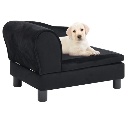 Sofá preto para cães Vidaxl com encosto