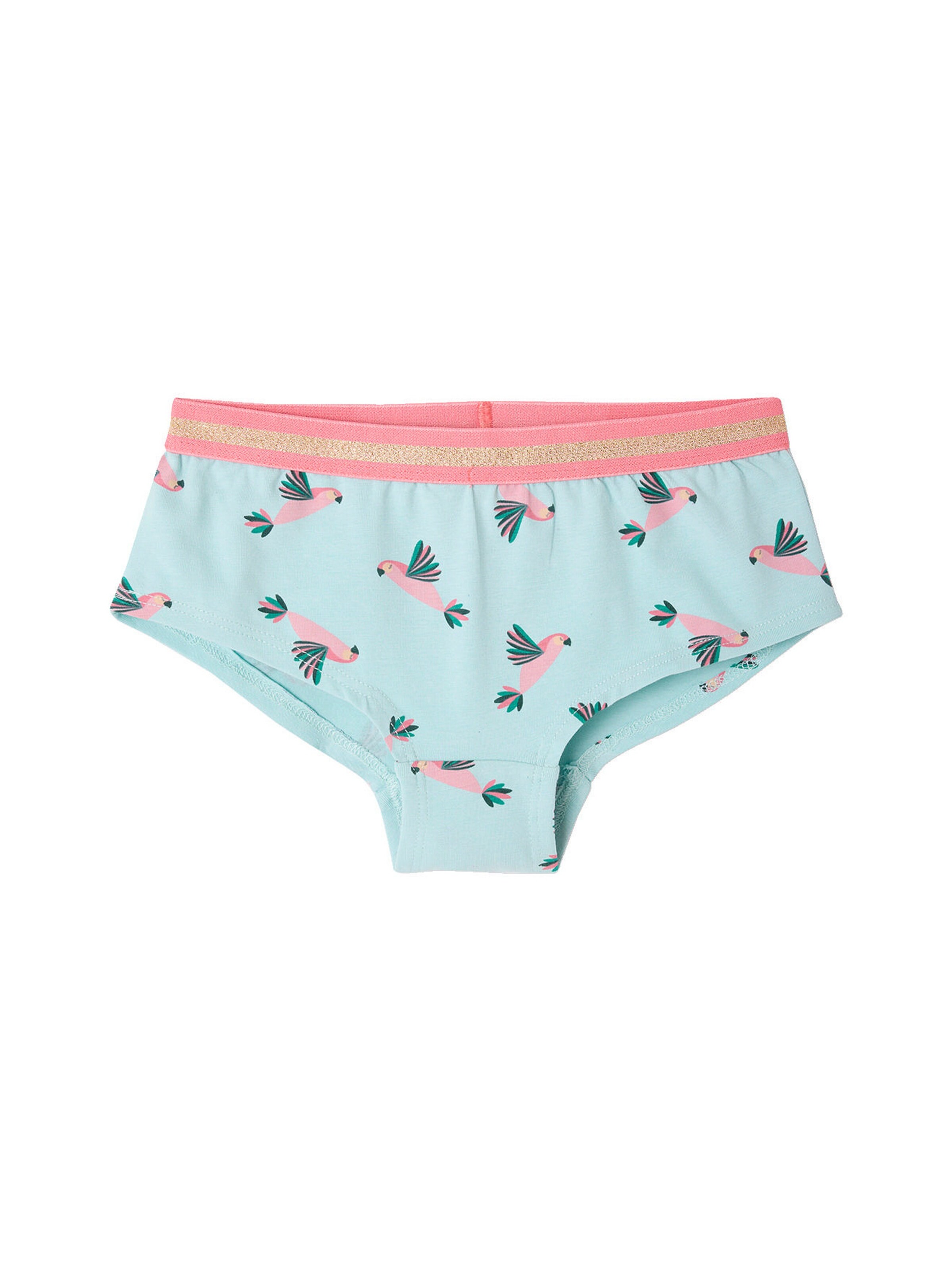 Vertbaudet Bio-Kollektion: 5er-Pack Mädchen Shortys mit Dschungelprint fuchsia