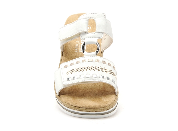 Rieker mules et sabots plats femme v0636 blanc