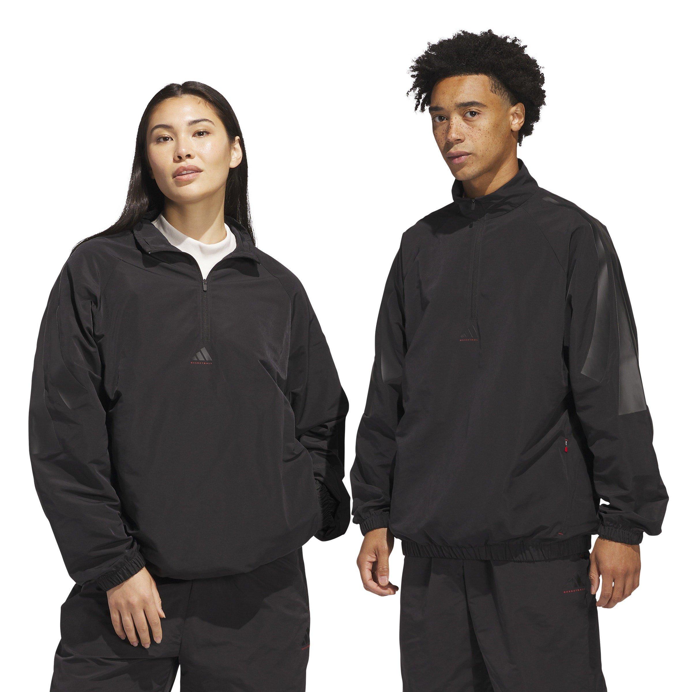 adidas Basketball Woven Half Zip Jacket Mens