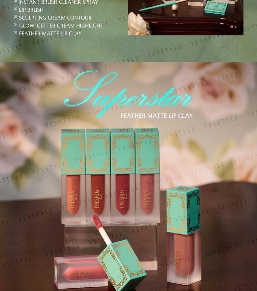 FreshO2 - Danny Beeech Collection Superstar Feather Matte Lip Clay