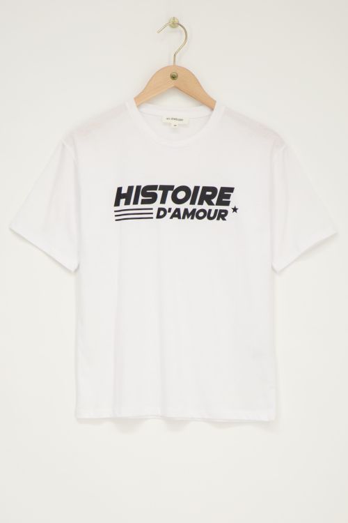 Wit T-shirt met zwarte 