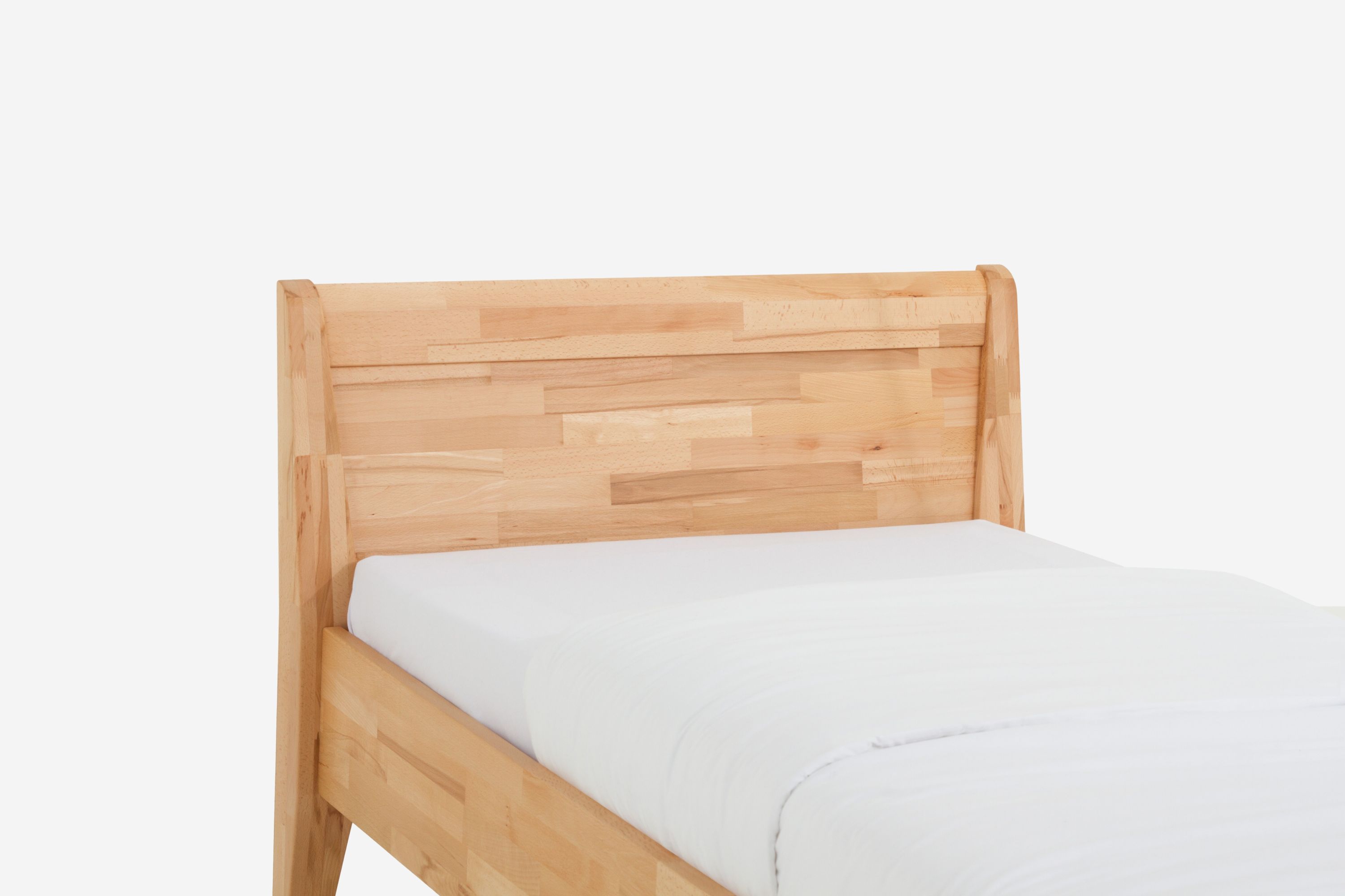Holzbett Jasmine 120 x 190 cm Kernbuche geölt