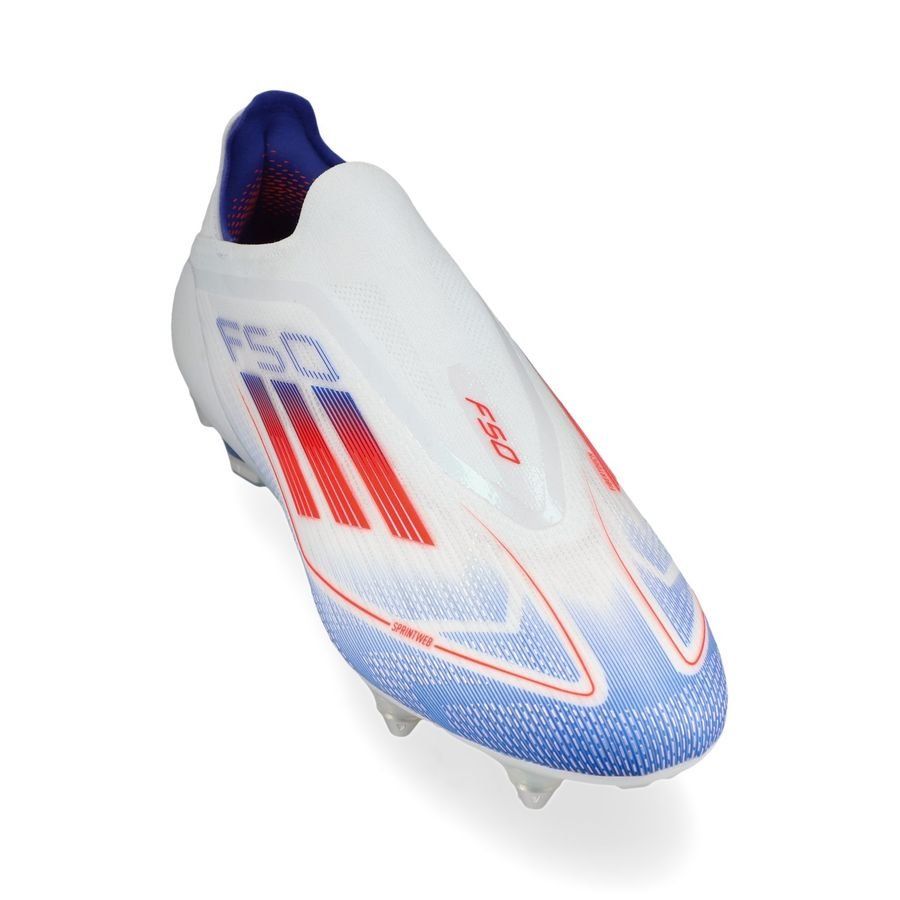 adidas F50 Elite Laceless SG Advancement - Blanc/Rouge/Bleu
