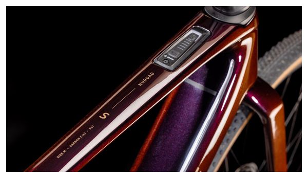 Vélo de Gravel Électrique Cube Nuroad Hybrid C:62 SLT 400X Sram Force eTap AXS/Sram XX SL Eagle AXS 12V 400 Wh 700 mm Violet Orange Solareclipse 2025