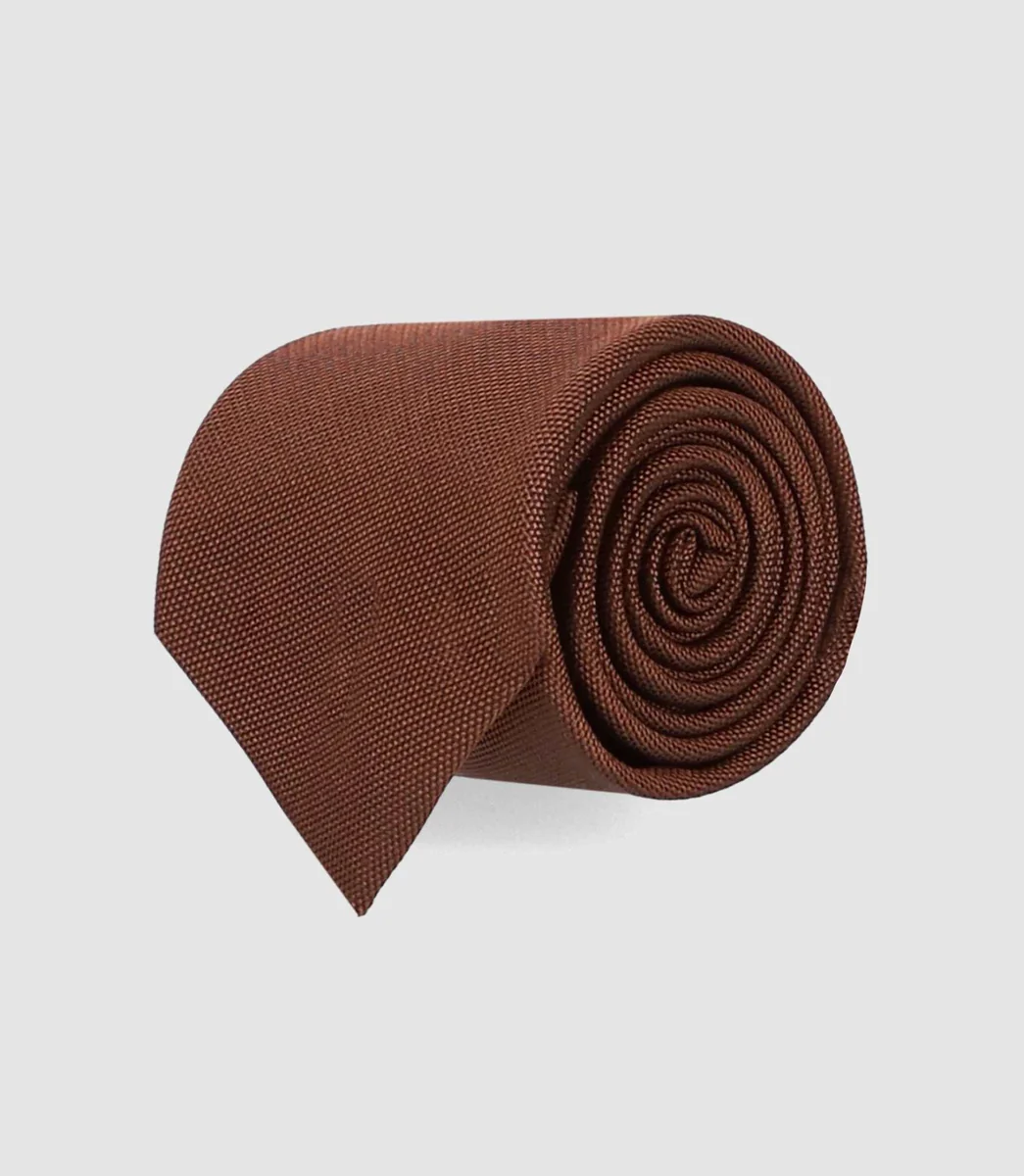 Cravate 7 cm marron MARTINEB