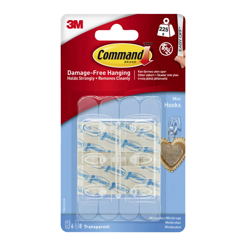 Selvklebende knagger 6-pk 225 g