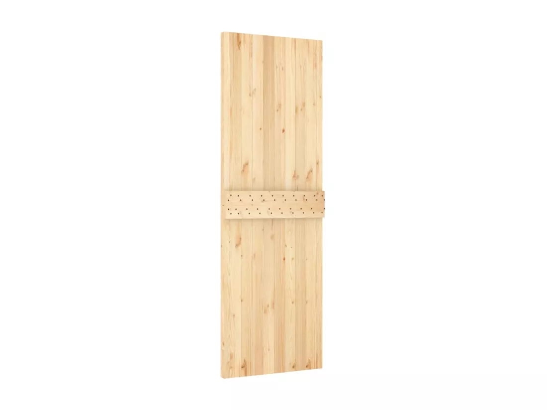 Porte coulissante et kit de quincaillerie 70x210 cm pin massif
