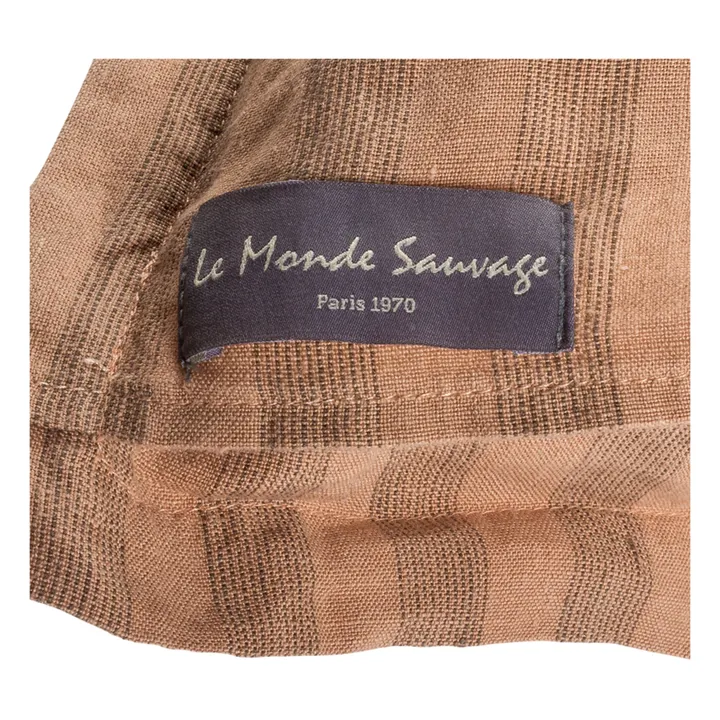 Le Monde Sauvage Taie d'oreiller Sandhills en lin | Brun roux
