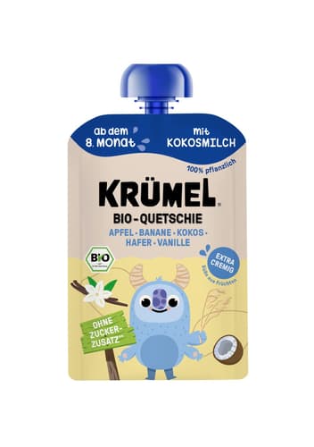 Krümel BIO Quetschie Hafer-Vanille-Kokos-Banane-Apfel