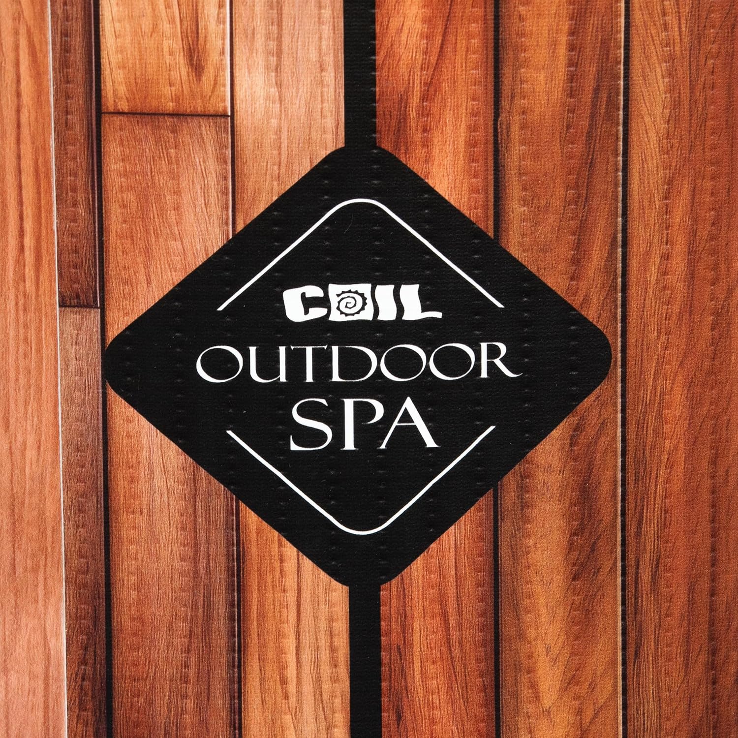 COIL Garten SPA Outdoor Winterfest SPA Outdoor SPA Aufblasbar - 6 Personen, Holzoptik, Robustes DWF-Material, Schnellaufblasbar, Wellness Hydromassage (Teak)