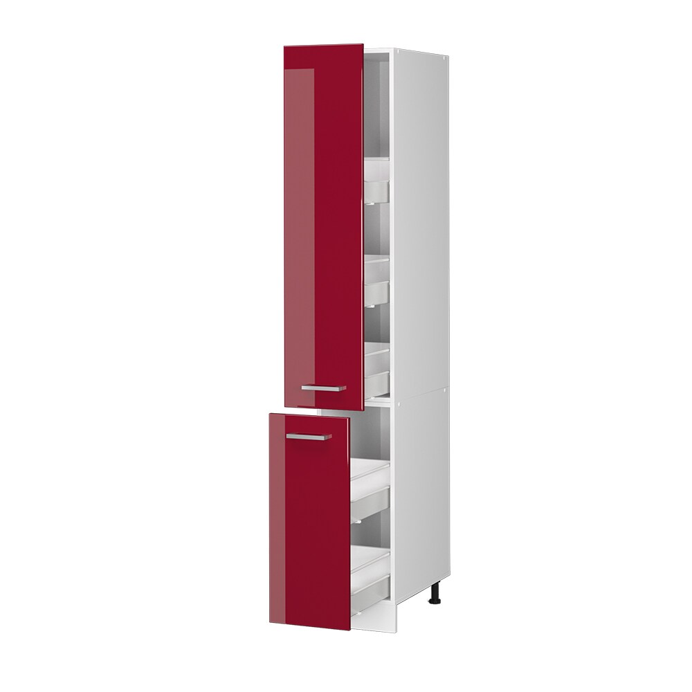 Vicco Apothekerhochschrank Küchenschrank Küchenzeile R-Line 30 cm Weiß Bordeaux Hochglanz