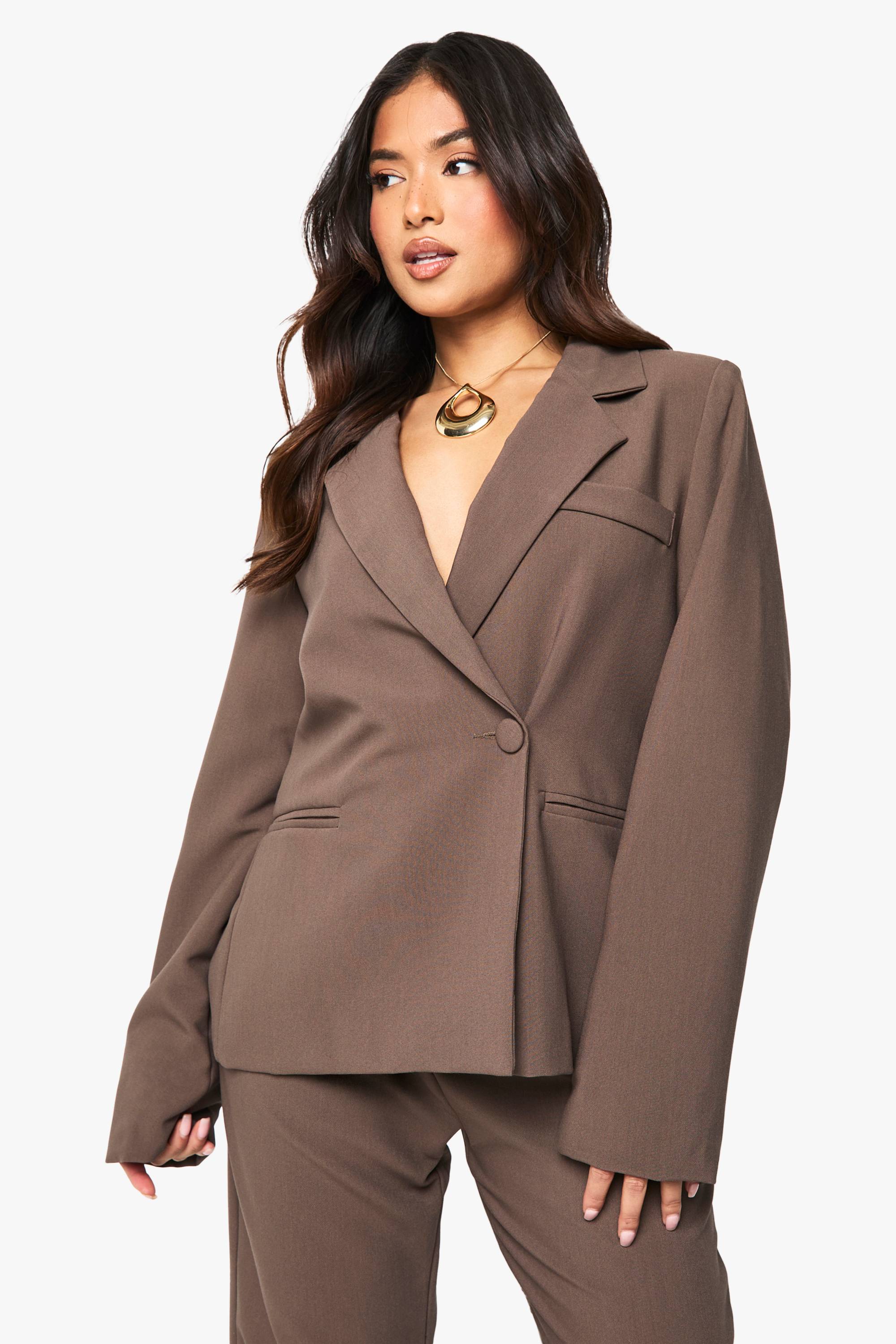 boohoo Petite Essential Oversized Blazer