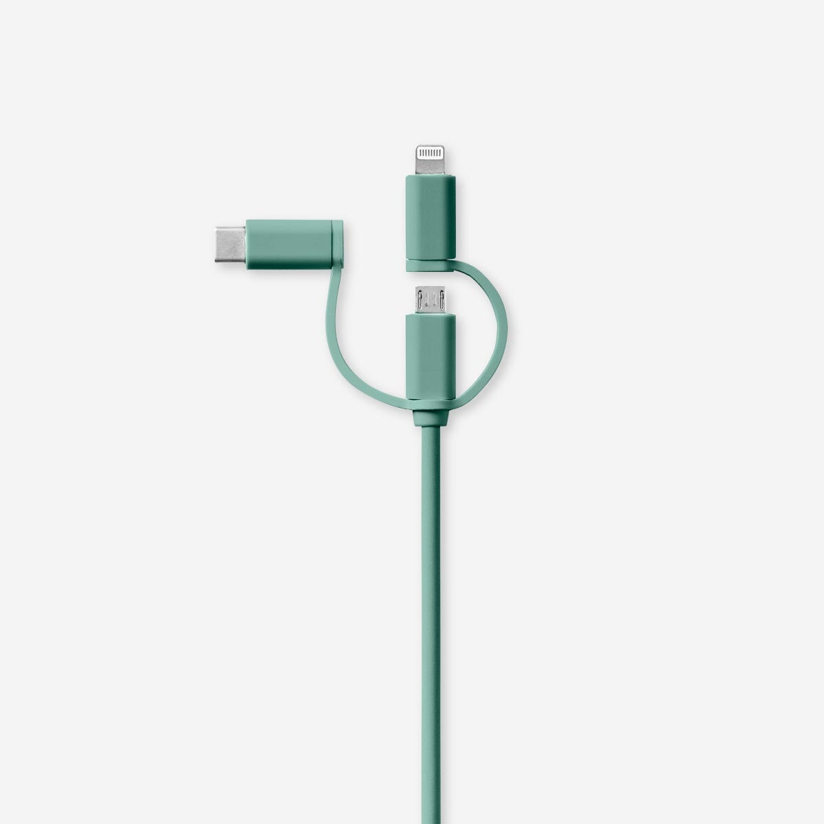 Opladningskabel. Til USB-C, Micro USB og lightning