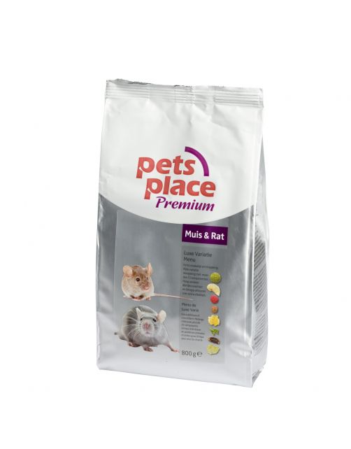 Pets Place Rat\/Muis Luxe Menu Premium - Rattenvoer - 800 g