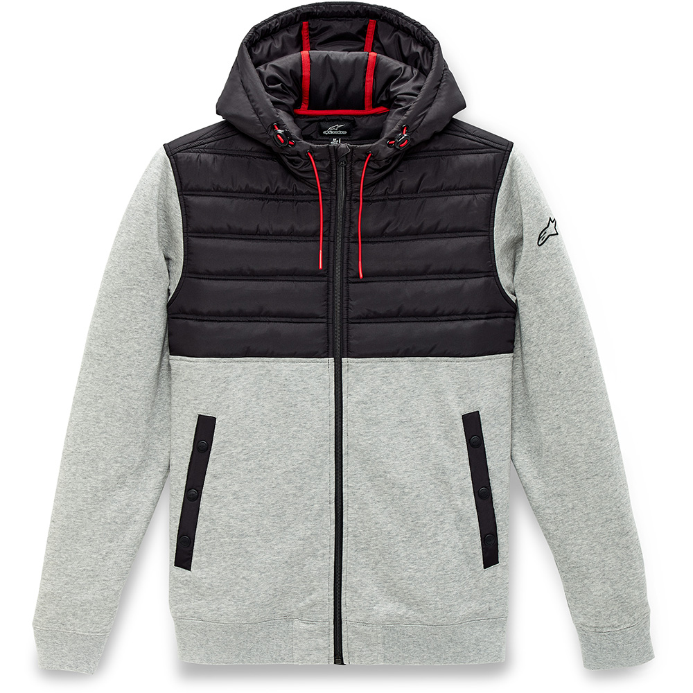 Alpinestars - Veste zippée Quilted Hybrid Gris Clair / Noir