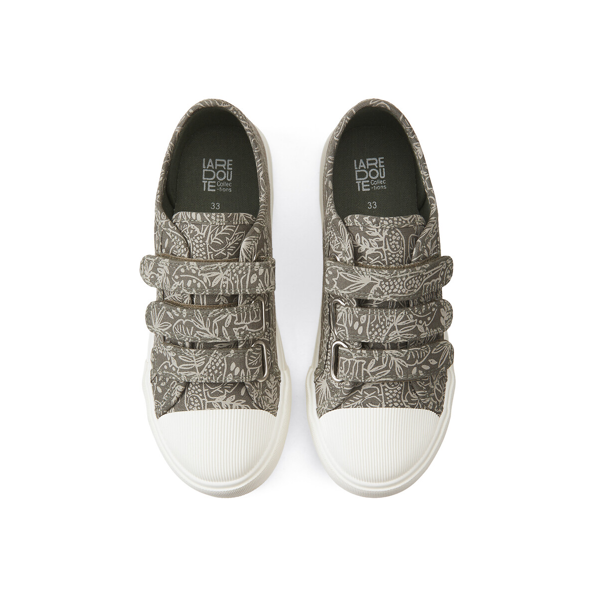 COLEÇÃO LA REDOUTE<br>Tênis de tecido com velcro, estampa de folha