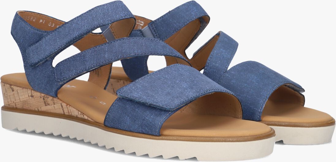blauwe gabor sandalen met hak 754.2