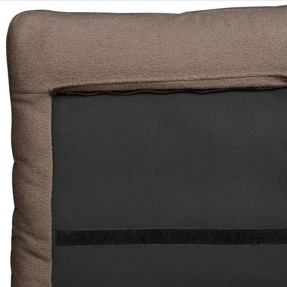 MELLE - Tweepersoonsbed - Bruin - 140 x 200 cm - Bouclé