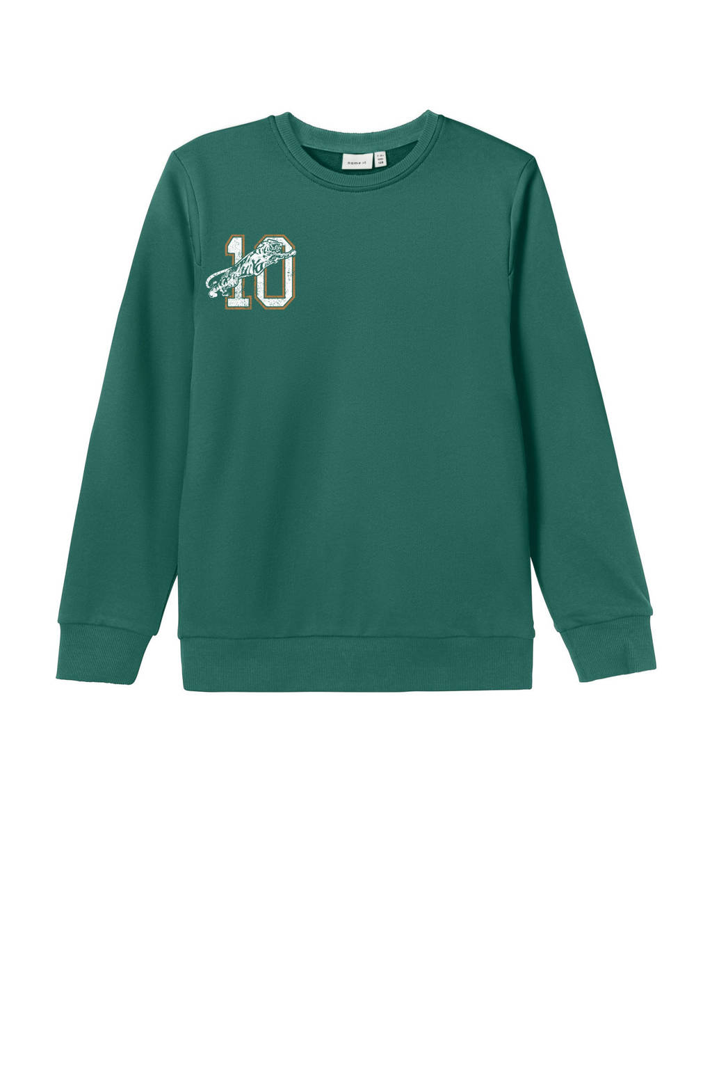NAME IT sweater NKMVASHA met backprint groen