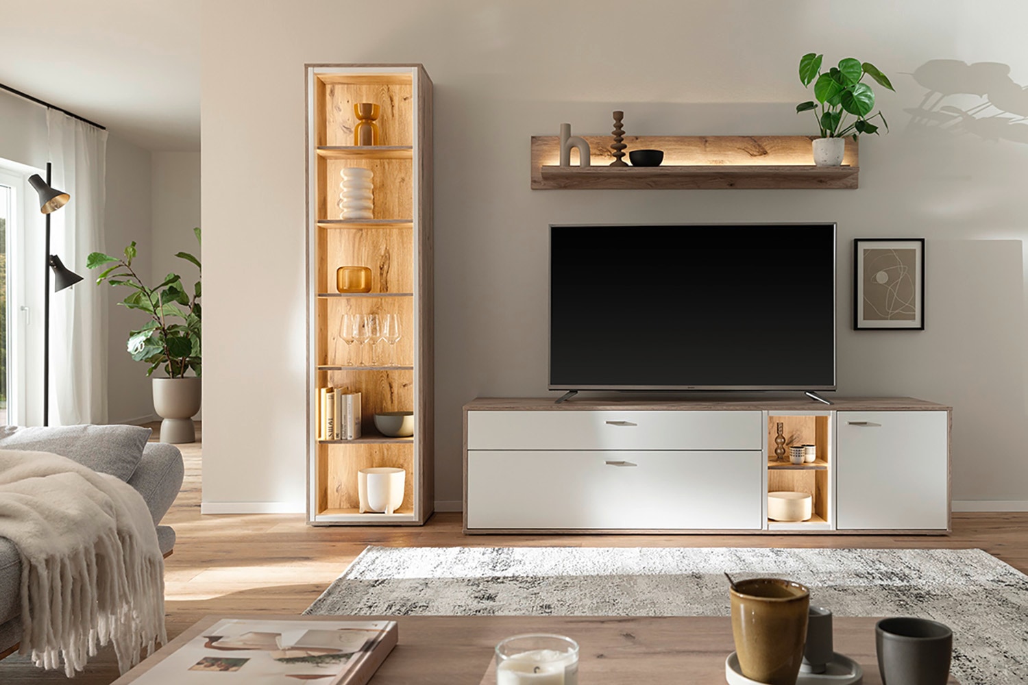 MCA furniture Wohnwand »SANTERNO« Komplett-Set, 3-teilg, 3 Stk. tlg.